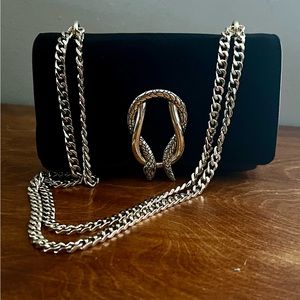 EXPRESS Black Luxury Gold Chain Bag